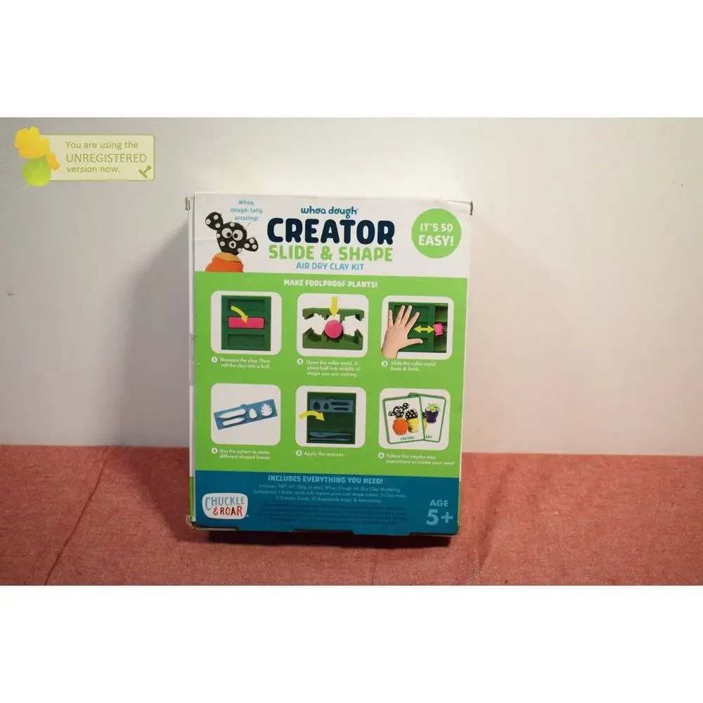 Chuckle & Roar Whoa Dough Slide & Shape Plant Creator Air Dry Clay Kit
